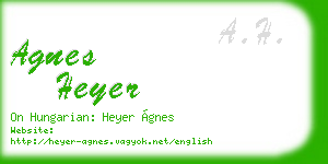 agnes heyer business card